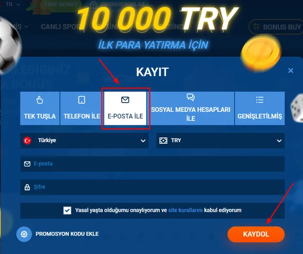 E-posta İle Kayıt