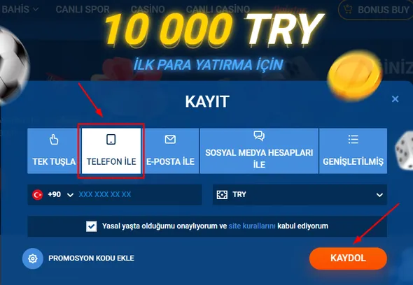 Telefon Numarası İle Kayıt